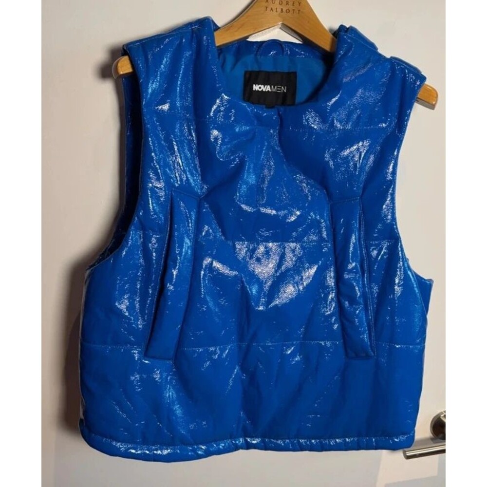 Glossy blue Puffer Vest